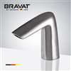 Bravat Commercial Deck Mount Bright Chrome Automatic Sensor Faucet